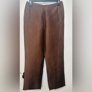 British India Classics Silk Linen Dressy Shimmer Brown Pants Size 3